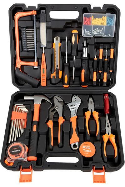 Lawazim 100-Piece Tool Set – Heavy-Duty Kit with Bag for Garage, Home, DIY & Workshop Use