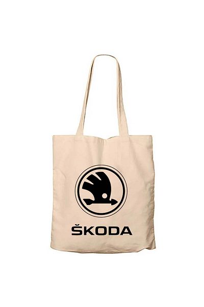 Z zepplin Τσάντα από καμβά κρέμα με λογότυπο Skoda