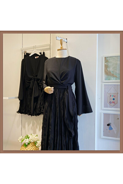 Faya Boutique Siyah Şifon Cote Takım