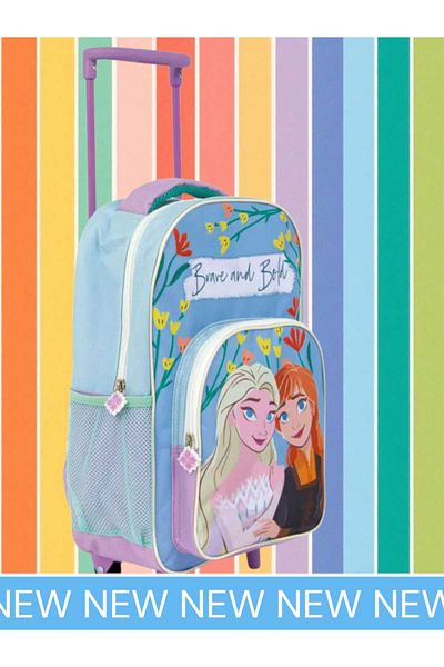 Disney Disney Frozen troller backpack, 36 x 24 x 12 cm, on wheels, adjustable straps, Blue