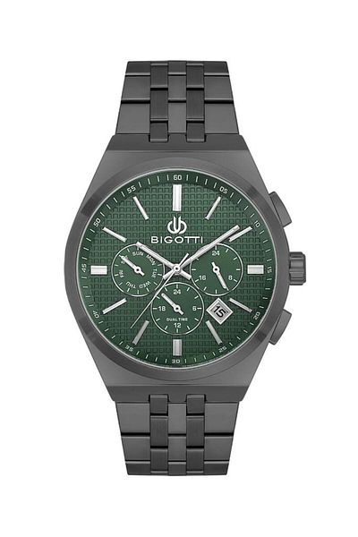 Bigotti Bg.1.10646-4 Functions Active Calendar Steel Case Smoked Color Men's Wrist Watch