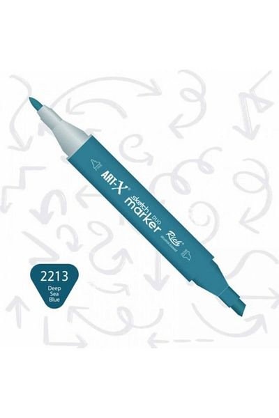 Art Tone Art-X Double Tip Sketch Acrylic Marker Pen 2213 Deep Sea Blue