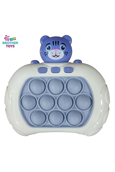 Brother Toys Işıklı Stres Giderici Popit Oyun Konsolu Pop It Oyuncak Mavi Kap...