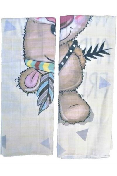 Sevi Bebe Set of 2 cotton muslins 70x55 cm Bear SeviBebe