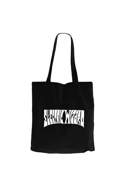 Z zepplin Electric Wizard Text Black Zippered Cloth Bag Gabardine