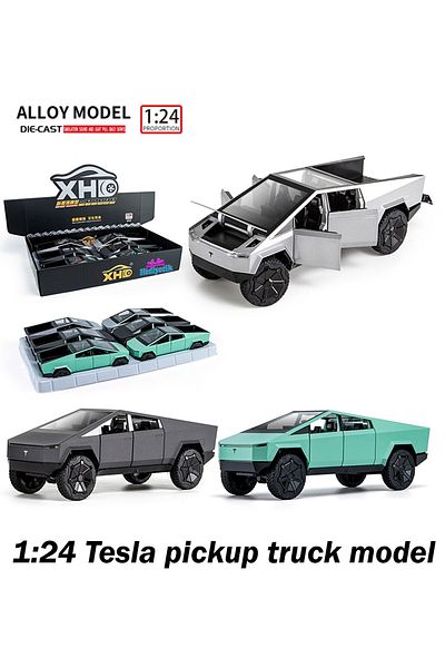 hediyecik 1:24 Tesla Pickup Truck Diecast Collectible Metal Model Car