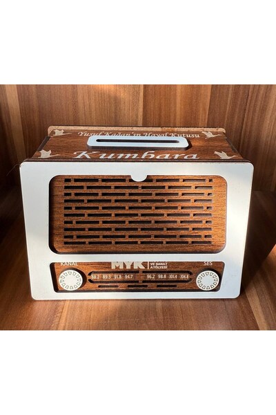 mykhediyevesanatatölyesi KİŞİYE ÖZEL NOSTALJİK RADYO GÖRÜNÜMLÜ KUMBARA ÇOCUKL...