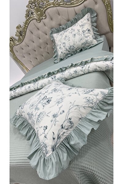 AHSEN TASARIM Bedding Set with Fitted Sheet and Pique Suitable for Double 1.6...