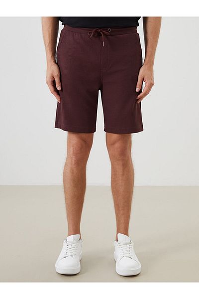 LC Waikiki Burgundy Standard Fit Men's Shorts