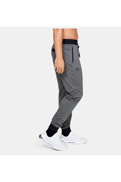 Under Armour Sportstyle Tricot Jogger Ανδρικό Φούτερ 1290261-090 Carbon Heather / Μαύρο