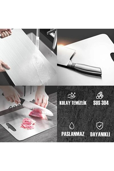 Global Ersat Steel Cutting Board 25*35 cm