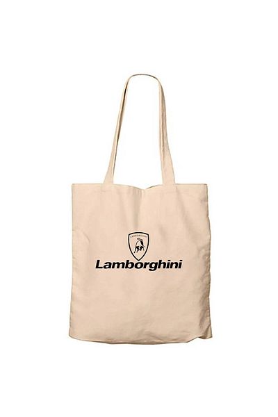 Z zepplin Τσάντα από καμβά κρέμας με λογότυπο Lamborghini