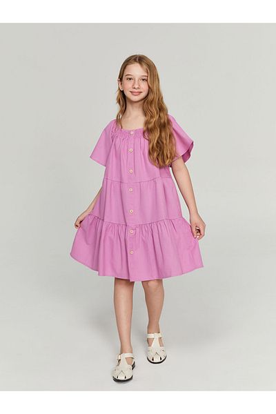 LC Waikiki Κοριτσίστικο φόρεμα Standard Mold 100% Cotton Poplin