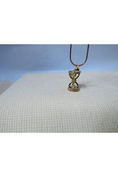 Judas Takı Steel Sand Clock Figure Necklace