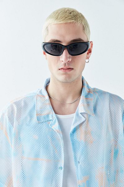 VAMOSCLO Oversize Patterned Ribbed Shirt - PATTERN-6