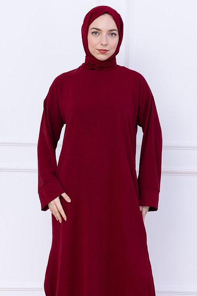 hafsamina Σετ Ayrobin με μακρύ τουνίκ Claret Red HM2770