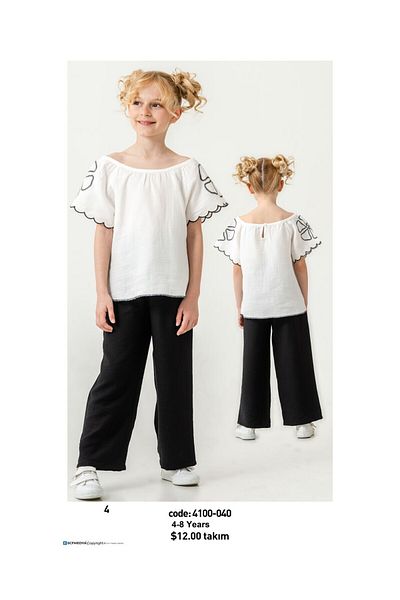 CİCHLİD Woven Set with Girl's Sleeves