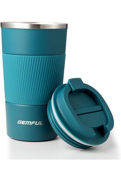 GEMFUL Travel Coffee Mug Stainless Steel Vacuum Ice and Hot Drinks Insulated Tumbler for Home Office