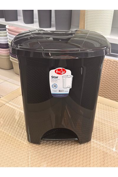 LeesHome Πλαστικός κάδος απορριμμάτων 30 Lt με μαύρο εσωτερικό κάδο
