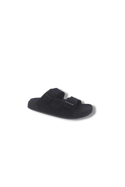 Zerhan Parmi 24703 Men's Black Buckle Foam Sole Daily Use Slippers