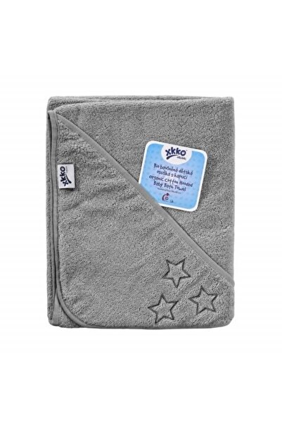 XKKO Кърпа с качулка от органичен памук Silver Stars 90x90 см XKKO