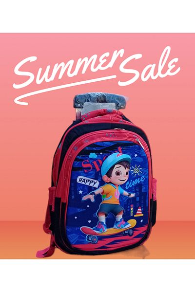 OEM 3D troller backpack, light-up wheels, boys, 6-12 years, 43 x 35 x 25 cm