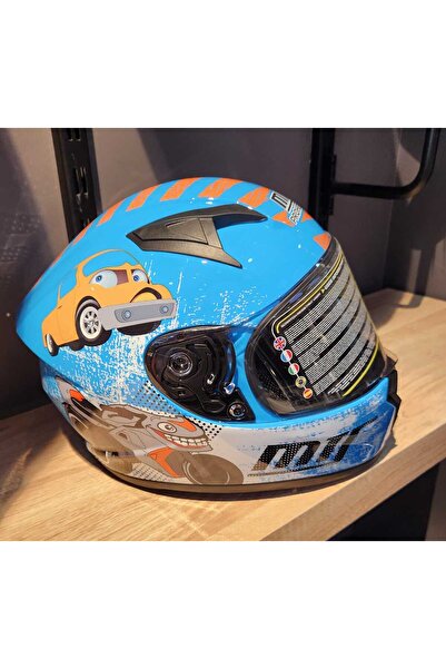 MTS 201 MAVİ KAPALI ÇOCUK KASK