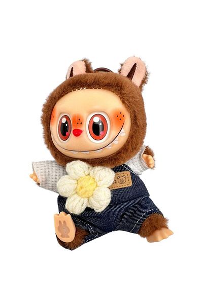 BaoBao Plus Labubu Brown 15cm – Fall in Wild – Collectible Figure in Box with Jumpsuit, BaoBao