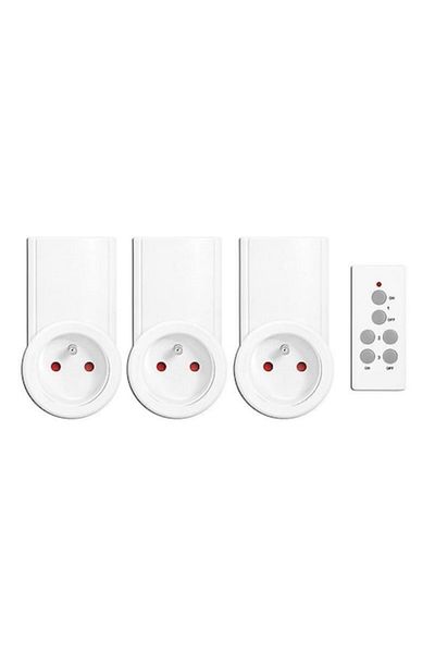 OEM Set 3 Prize cu Telecomanda, Raza Actiune 30m, 2300W, Frecventa 433.92 MHz, Alb