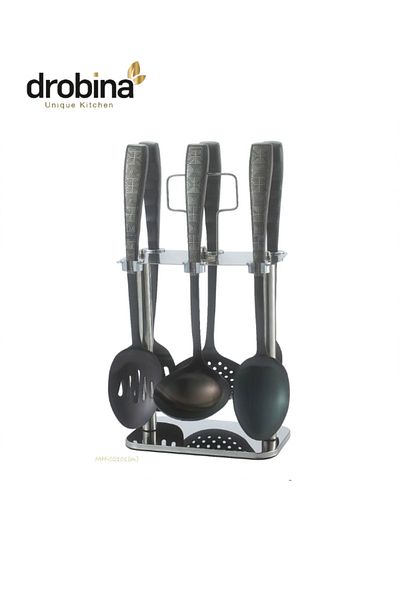 drobina Dropina 7-Piece Stainless Steel Spoon Set, Matte Bronze