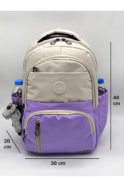 ms mixxstore Water Resistant Fabric Foil Backpack School Bag with Lunchbox and Pen Holder Set of 3