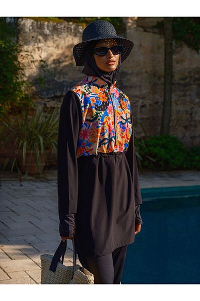 LC Waikiki Γυναικείο σετ μαγιό Hijab με μικτό σχέδιο γιακά