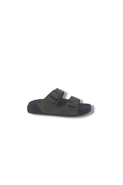 Zerhan Parmi 24703 Men's Khaki Buckle Foam Sole Daily Use Slippers