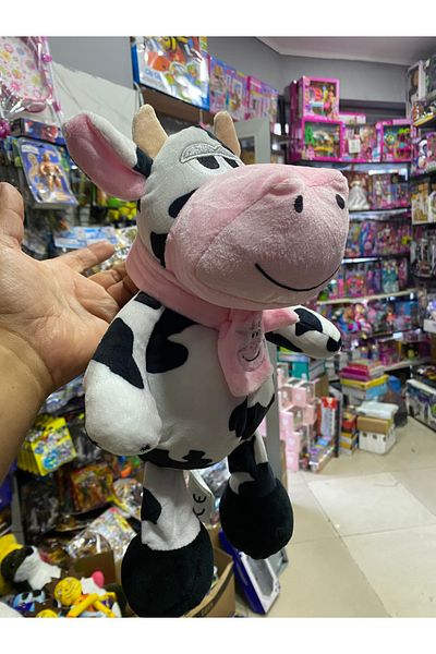 liss çarşı Cow Plush Pink Color Cute Sleeping Companion Plush Cow
