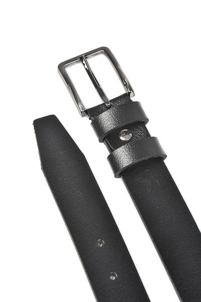 DeepSEA Men's Black Genuine Leather Classic Belt 3.5 cm Fabric Trouser Belt 2502635