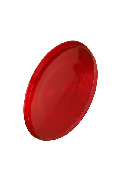 Generic A luxurious glass serving dish, 100% Turkish-made, red (diameter: 39 cm), to decorate your table with a touch of elegance.