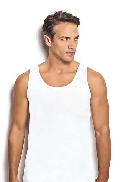 Muks Muk's Men's Tank Top Single 100% Cotton White-Black-Grey