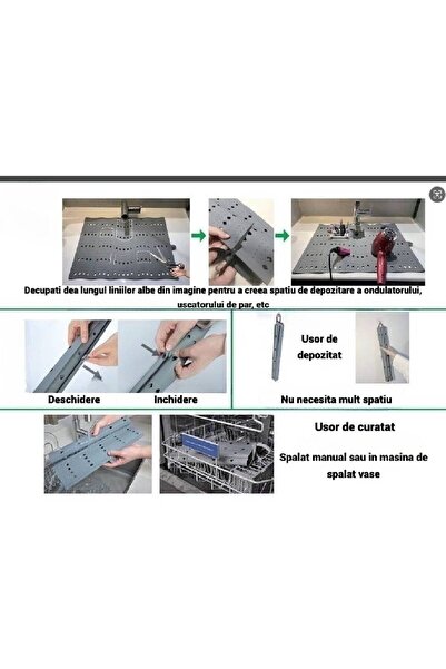 OEM Organizator de baie, covoraș din silicon pentru instrumente de machiaj și styling, capac pliabil pentru chiuvetă