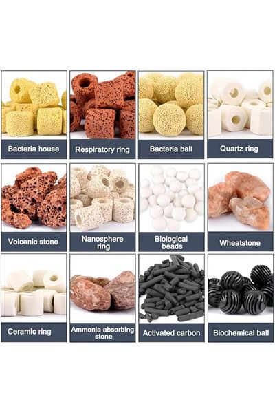 CASAMOJO 12 IN 1 Aquarium Filter Media,420g Aquarium Bio Balls Filter Media for Fish Tank and Turtle Tank