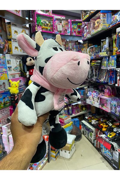 liss çarşı Cow Plush Pink Color Cute Sleeping Companion Plush Cow