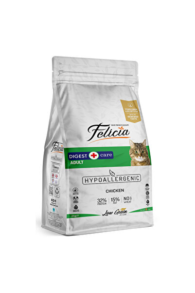 Felicia 2 Kg Yetişkin Tavuklu Az Tahıllı HypoAllergenic Kedi Maması