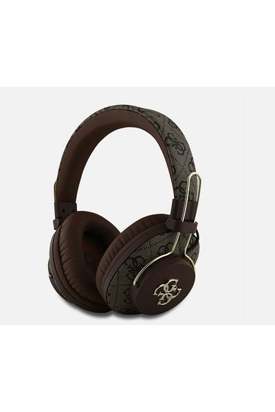 Guess GISS Brown Bluetooth Headphones - Stylish French Design, 30 Hours of Playtime, Noise Isolation and High-Definition Microphone