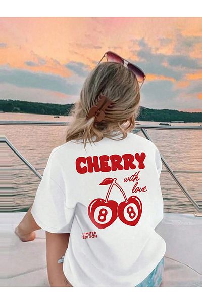 Josette Μπλουζάκι με στάμπα Cherry Oversize