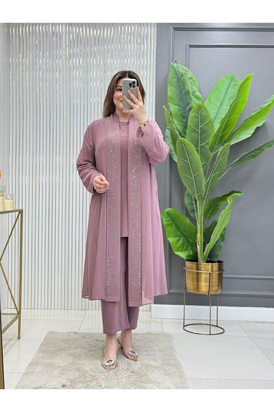GK Sandy Chiffon 3-Piece Large Size Tunic Set