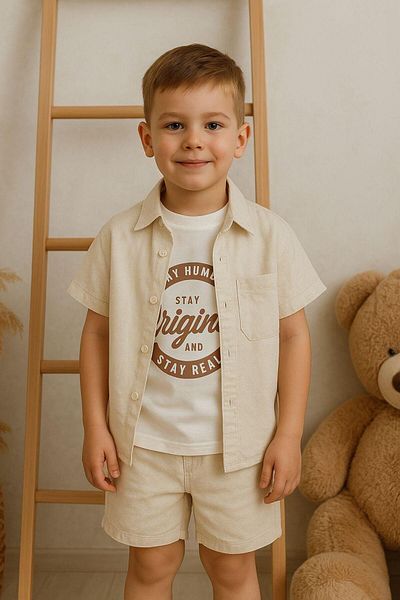 Uslukids Shirt Shorts 3-Piece Set
