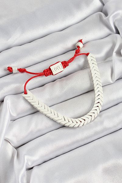 BESKAR White Juju Women's Bracelet with Brass Elevator