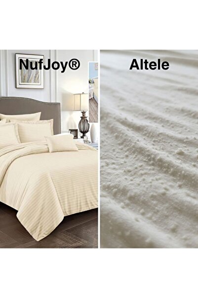 NufJoy Double bed linen DAMASK 6 pieces, Fitted sheet for mattress 160x200 cm or 180x200 cm