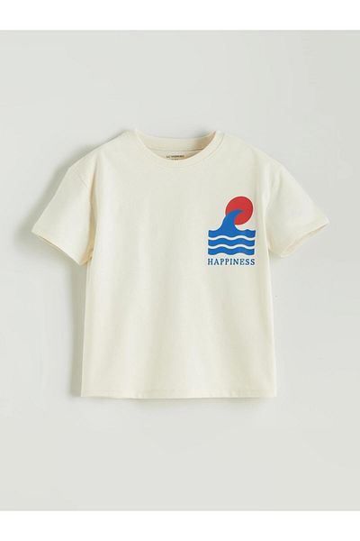 LC Waikiki Νέα σεζόν Crew Neck Printed Boy's Tisort - S5N914Z1
