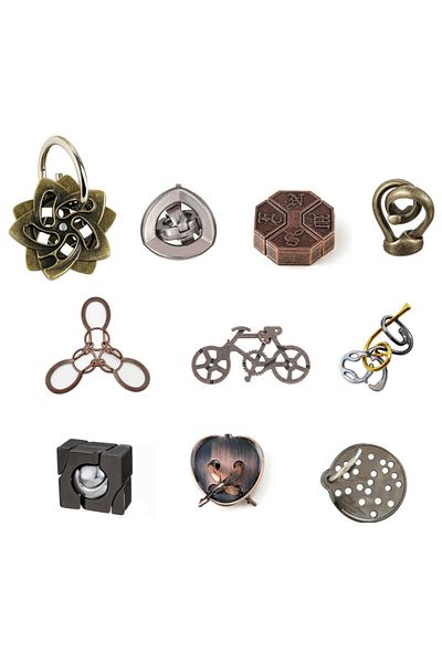 OEM New Game, Metallic Puzzle, for children and adults, 10 pieces, difficulty 5