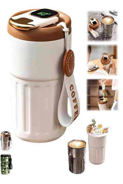 Generic Smart Temperature-Controlled Coffee Mug - Real-Time Display, Food-Grade 316 Stainless Steel,